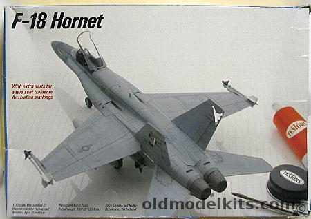 Testors 1/72 F-18 Hornet Single or Double Seat - Australian or US Navy, 628 plastic model kit